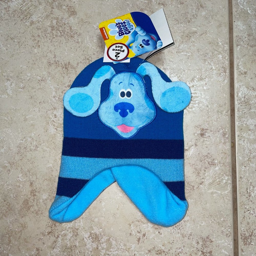 Toddlers Nickelodeon Blue's Clues hat & mittens New